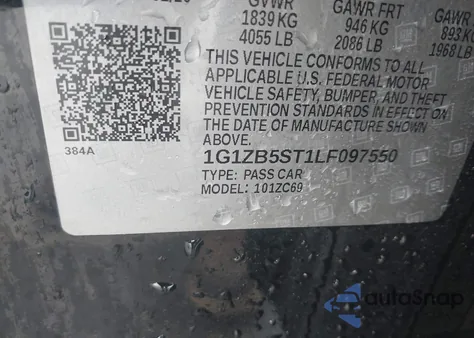 2020 Chevrolet Malibu Fwd Ls from USA, damaged, VIN 1G1ZB5ST1LF097550